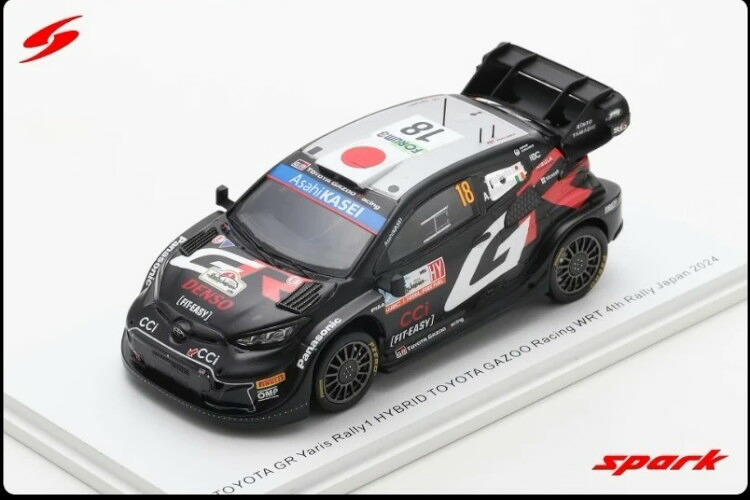 スパーク 1/43 トヨタ ヤリス GR ラリー1 ハイブリッド チーム トヨタ ガズーレーシング WRT #18 4位 ラリージャパン 2024 勝田 貴元/アーロン ジョンストンSpark 1:43 TOYOTA YARIS GR RALLY1 HYBRID TEAM TOYOTA GAZOO RACING WRT N18 4th RALLY JAPAN 2024｜Reowide モデルカー カタログ SHOP