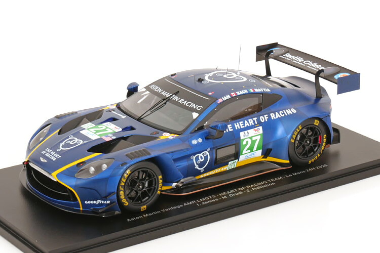スパーク 1/18 アストンマーティン ヴァンテージ AMR LMGT3 #27 ル・マン24時間 2025 ジェームス/ドルディ/ロビションSpark 1:18 Aston Martin Vantage AMR LMGT3 N27 24h Le Mans 2025 James/Drudi/Robichon with ShowCase|Reowide モデルカー カタログ SHOP