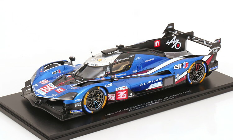 スパーク 1/18 アルピーヌ A424 #35 ル・マン24時間 2025 シャタン/ハプスブルク/ミレッシ ショーケースSpark 1:18 Alpine A424 N35 24h Le Mans 2025 Chatin/Habsburg/Milesi with ShowCase｜Reowide モデルカー カタログ SHOP