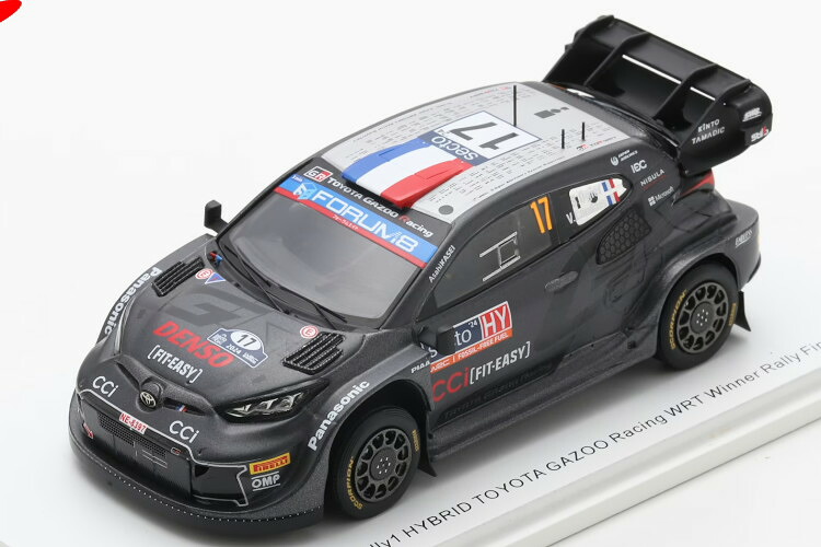 ぴかぴか光る 1/43 トヨタ #17 勝ちえる ラリーフィンランド 2024 トヨタ ガズー 一ころ WRT Sebastien Ogier/Vincent LandaisSPARK 1:43 Toyota Yaris GR Rally1 Hybrid Team Toyota Gazoo Racing WRT #17 Winner Rally Finland 2024 Sebastien Ogier Vincent Landais