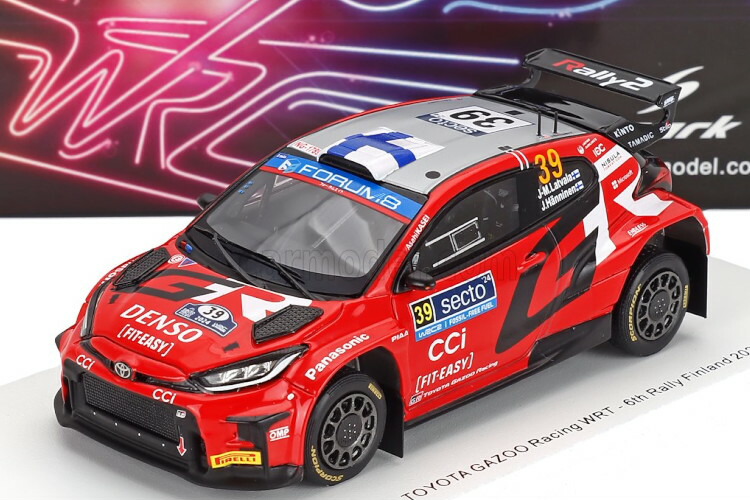 ぴかぴか光る 1/43 トヨタ ヤリス GR ラリー2 変わり種 #39 6位 ラリー フィンランド 2024SPARK 1:43 Toyota Yaris GR Rally2 Hybrid #39 6th Rally Finland 2024