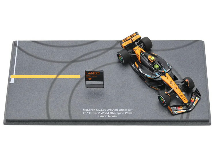スパーク 1/43 マクラーレン MCL39 #4 3位 アブダビGP フォーミュラ1 ワールドチャンピオン 2025 ランド ノリスSPARK 1:43 McLaren MCL39 #4 3rd Abu Dhabi GP F1 2025|Reowide モデルカー カタログ SHOP