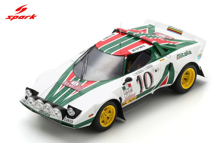 スパーク 1/18 ランチア ストラトス HF #10 優勝 ラリー モンテカルロ 1976Spark 1:18 Lancia Stratos HF #10 Winner Rallye Monte Carlo 1976|Reowide モデルカー カタログ SHOP