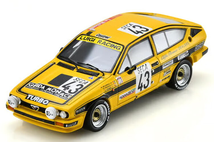 スパーク 1/43 アルファロメオ アルフェッタ GTV6 #43 スパ24時間 1982Spark 1:43 Alfa Romeo Alfetta GTV6 #43 24h Spa 1982|Reowide モデルカー カタログ SHOP