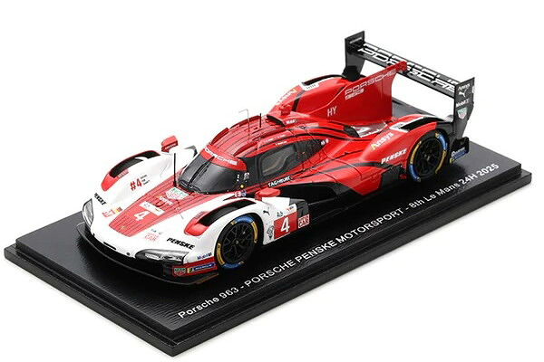 スパーク 1/43 ポルシェ 963 ポルシェ ペンスキー モータースポーツ #4 2025 ル・マン24時間 8位Spark 1:43 Porsche 963 Porsche Penske Motorsport N4 2025 24 Hours of Le Mans 8th Place|Reowide モデルカー カタログ SHOP