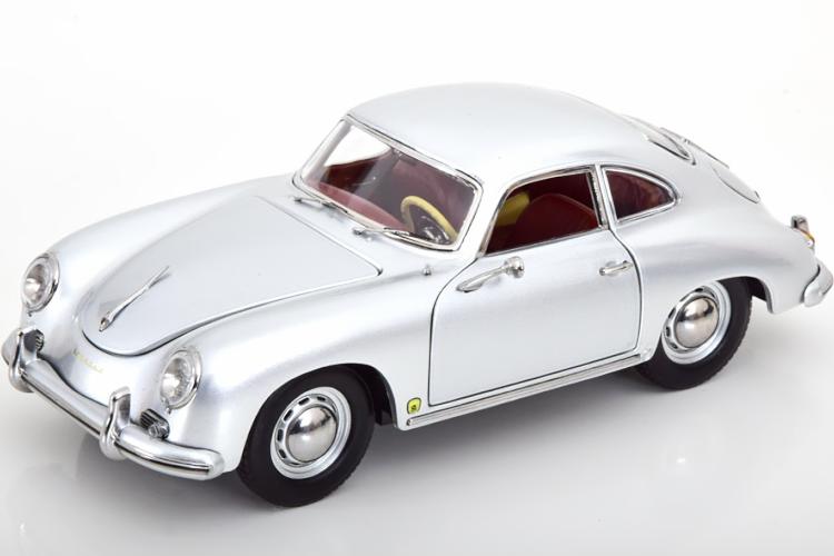 楽天市場】ミニカー 1/18 1957 ポルシェ 356A カレラGT 銀色