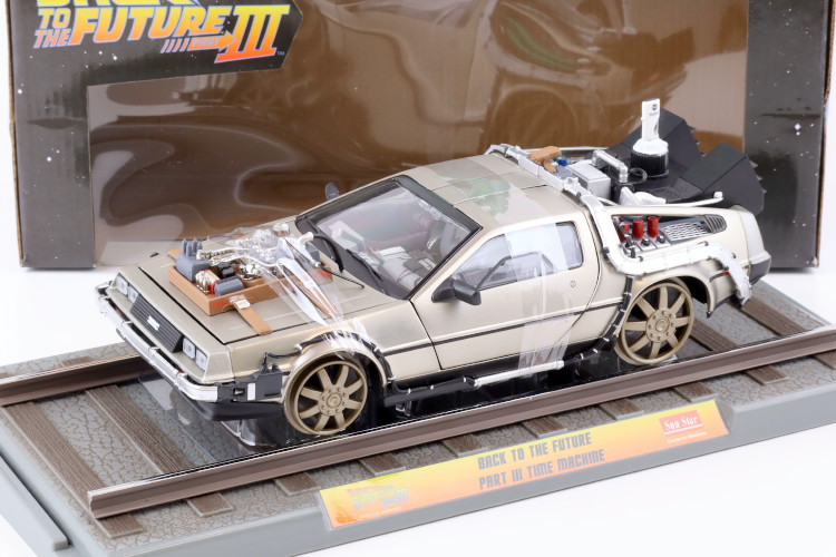 サンスター バック・トゥ・ザ・フューチャー タイムマシン 1/18 デロリアン Sun Star 1/18 デロリアン BACK TO THE FUTURE Part 1 DMC-12