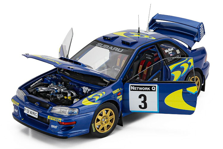 SUN STAR 1/18 スバル インプレッサ S5 WRC #3 優勝 ラリー RAC ロンバード 1997 コリン マクレー/ニッキー グリスト 開閉SUN-STAR 1:18 SUBARU IMPREZA S5 WRC N3 WINNER RALLY RAC LOMBARD 1997 COLIN McRAE/NICKI GRIST｜Reowide モデルカー カタログ SHOP