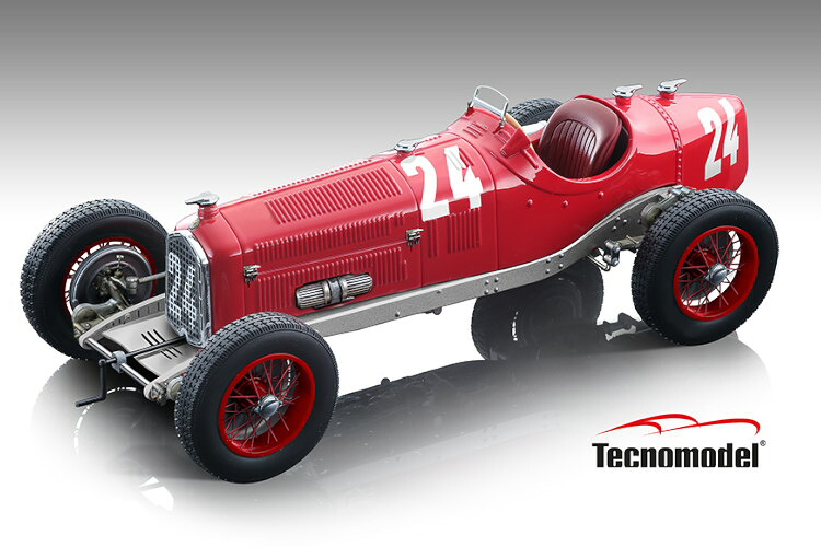 テクノモデル 1/18 アルファロメオ P3 ティポ B #24 イタリアGP 1932 タツィオ・ヌヴォラーリTecnomodel 1:18 Alfa Romeo P3 Tipo B #24 Italy GP 1932 Driver Tazio Nuvolari｜Reowide モデルカー カタログ SHOP
