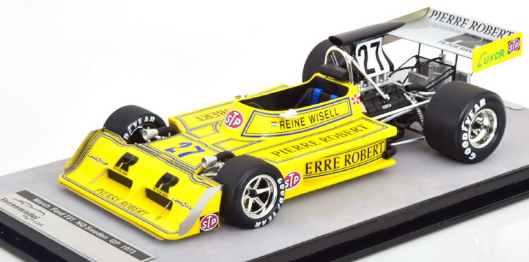 Miniature Tecno 1/18 March Ford 731, GP Suède 1973 #27 Reine Wisell, Résine