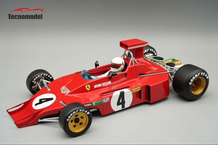 テクノモデル 1/18 フェラーリ フォーミュラ1 312 B3 #4 アメリカ ワトキンスグレン グランプリ 1973 アルトゥーロ メルツァリオ ドライバーフィギュア付 35台限定 Tecnomodel 1:18 FERRARI F1 312 B3 N4 USA WATKINS GLEN GP 1973 ARTURO MERZARIO
