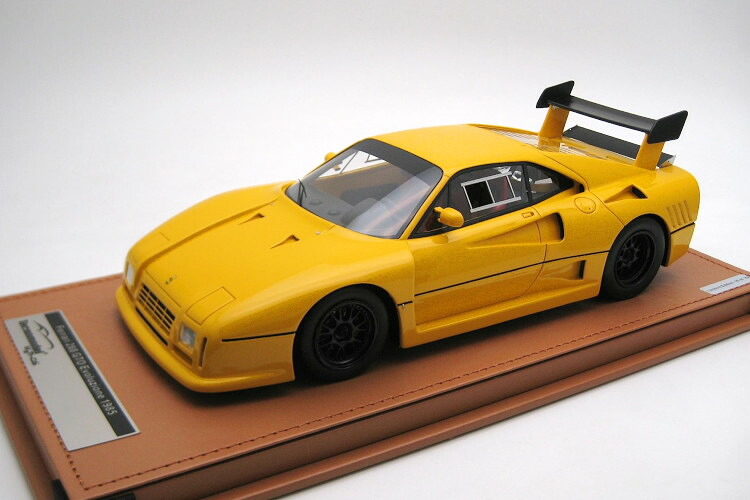 テクノ青写真 1/18 フェラーリ 288 GTO エヴォルツィオーネ 1985 黒いこと車輪 モデナイエローTecnomodel 1:18 Ferrari 288 GTO Evoluzione 1985