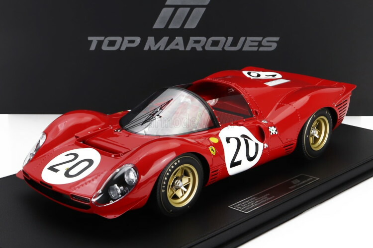 トップマルケス 1/12 フェラーリ 330 P3/4 スパイダー #20 ル・マン24時間レース 1967 C.Amon/N.Vaccarella ディスプレイケース付き 250台限定 Top Marques 1:12 Ferrari 330 P3/4 Spider #20 24h LeMans 1967 C.Amon/N.Vaccarella with display case limited 250 pcs