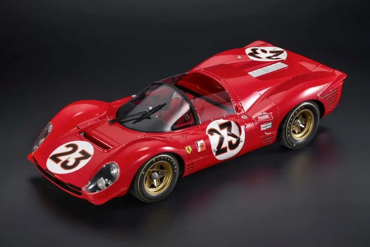 トップマルケス 1/18 フェラーリ 330 P4 4.0L V12 スパイダー チーム フェラーリ SPA SEFAC #23 デイトナ 24時間 優勝 1967 ロレンツォ バンディーニ/クリス エイモン TOPMARQUES 1:18 FERRARI 330 P4 4.0L V12 SPIDER TEAM FERRARI SPA SEFAC N23 24h DAYTONA 1967