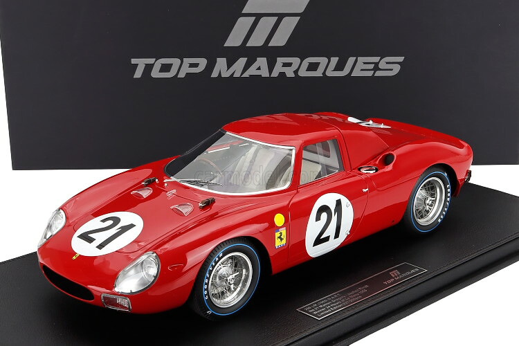 トップマルケス 1/12 フェラーリ #21 勝ちとる ル・マン24第四次元 1965 ヨッヘン リント/集合体拾 グレゴリーTOP MARQUES 1:12 Ferrari #21 Winner 24h Le Mans 1965 J. Rindt / M. Gregory