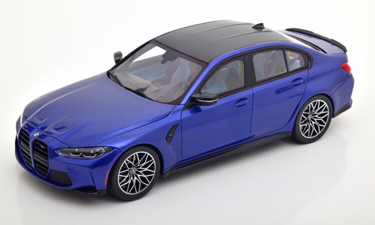 True Scale Miniatures 1/18 BMW M3 G80 競り合い 赤ちょうちん 2021 ブルーメタリックTrue Scale Miniatures 1:18 BMW M3 G80 Competition Saloon 2021 bluemetallic