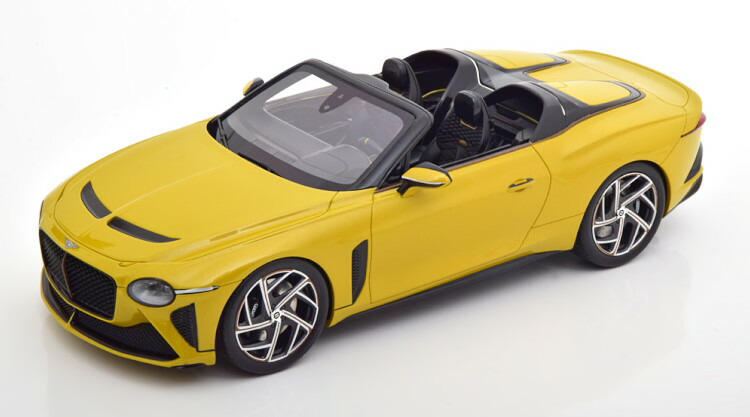 True Scale Miniatures 1 18 ベントレー マリナー バカラル コンバーチブル 2021 イエローメタリックTrue Scale Miniatures 1:18 Bentley Mulliner Bacalar Convertible 2021 yellowmetallic