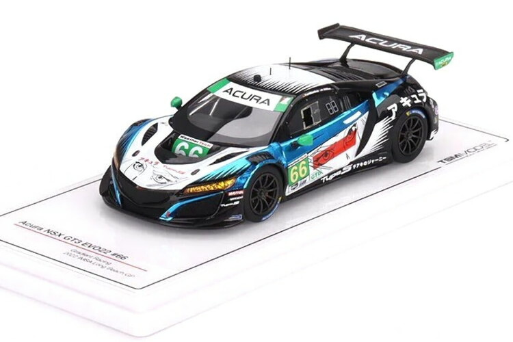 True Scale 1/43 アキュラ NSX GT3 エボ22 3.5L ターボ V6 チーム グラデーション レーシング #66 IMSAロングビーチ 2022True Scale 1:43 Acura NSX GT3 EVO22 3.5L TURBO V6 TEAM GRADIENT RACING N 66 IMSA LONG BEACH 2022 K.SIMPSON - T.BECHTOLSHEIMER｜Reowide モデルカー カタログ SHOP