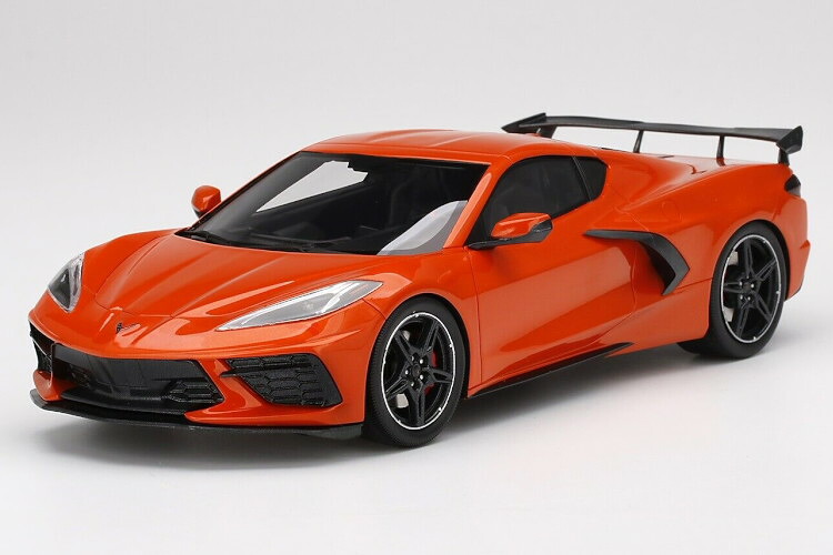 TRUE SCALE 1/18 シボレー コルベット スティング花の冠 2020 オレンジ色TRUESCALE 1:18 CHEVROLET CORVETTE STINGRAY 2020 ORANGE