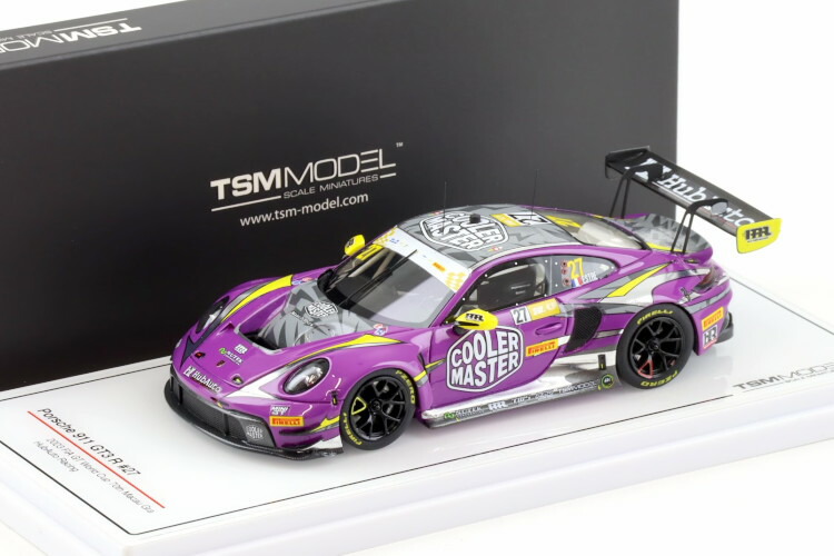 TSM模範例 1/43 ポルシェ 911 992 GT3 R #27 FIA GTタイトル 2023 ワールドカップ こしきオート 一ころTSM Model 1:43 Porsche 911 992 GT3 R #27 FIA GT 2023 World Cup HubAuto Racing