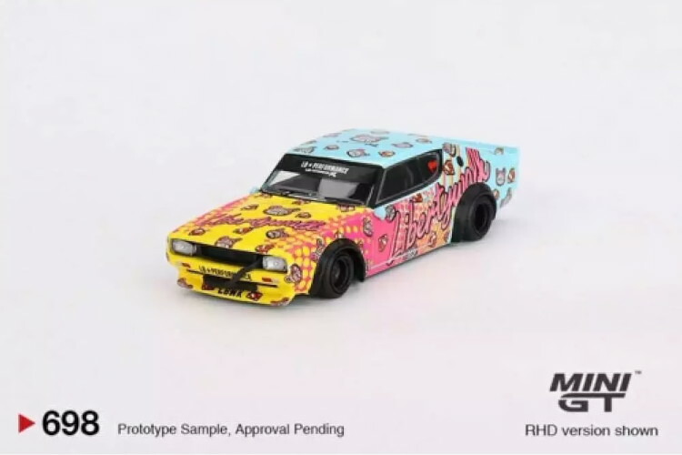 TSM ミニGT 1/64 日産 視水平線 ケンメリ リバティウォーク ミスプリント 右手持ち部分TSM 1:64 Nissan Skyline Kenmeri Liberty Walk Misprint ミニカー・トイカー-車-乗り物のおもちゃ