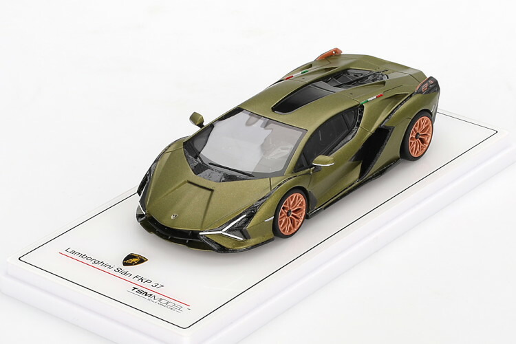 TSMモデル 1/43 ランボルギーニ シアン FKP 37 ハイブリッド #63 2020 ジーアマットグリーン TSM model 1:43 LAMBORGHINI SIAN FPK 37 HYBRID N63 2020 GEA MATT GREEN