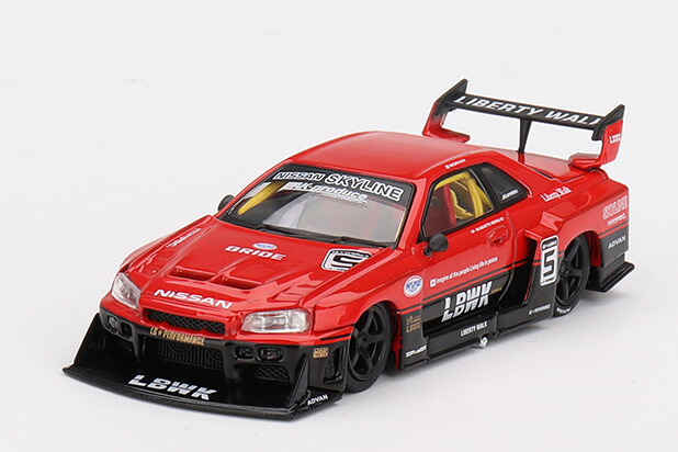 ミニGT 1/64 日産 LB-ER34 スーパーシルエット スカイライン レッド ブラック Mini GT 1:64 Nissan LB-ER34 Super Silhouette SKYLINE Red Black