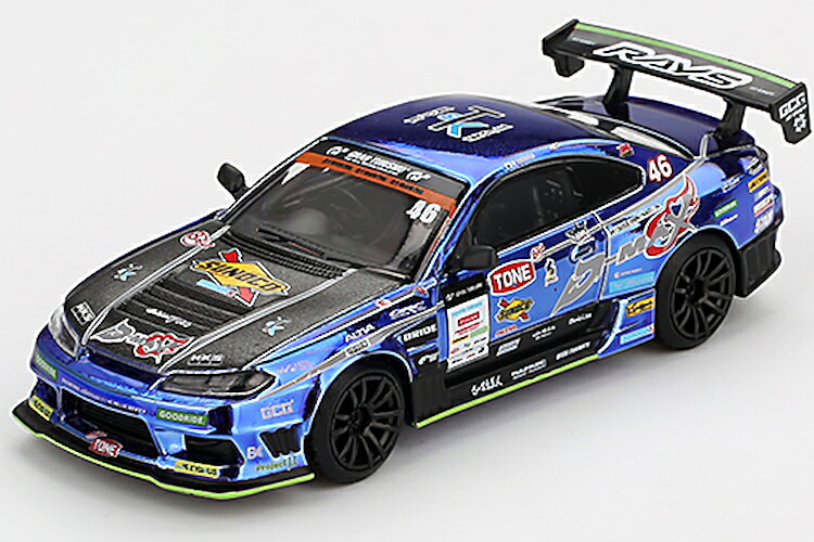 ミニ GT 1/64 日産 シルビア S15 D-MAX #46 D-MAXレーシング 2023 D1グランプリ MINI GT 1:64 Nissan Silvia S15 D-MAX #46 D-MAX Racing 2023 D1 Grand Prix