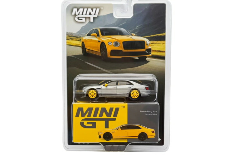 ミニGT 1/64 ベントレー フライングスパー モナコイエロー チェイスカー Mini GT 1:64 Bentley Flying Spur Monaco Yellow Chase car