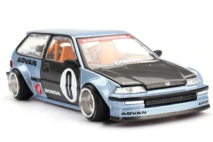 TSM ミニGT 1/64 カイドハウス ホンダ シビック (EF) カイドルーレット V1TSM MINI GT 1:64 Kaido House Honda Civic (EF) Kaido Roulette V1 車-おもちゃ
