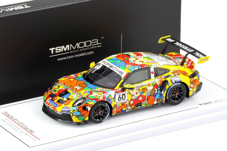 TSM模範例 1/43 ポルシェ 911 GT3 優勝杯 #60 ジャパン 労働者階級 社会階級 2024 キーノー 一ころ 伊藤 有り明け方TSM Model 1:43 Porsche 911 GT3 Cup N60 Japan Pro Class 2024 Bingo Racing Reimei Itou