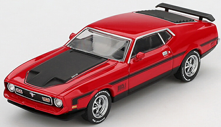ミニGT 1/64 ジェラルド・r・フォード マスタング マッハ1 1971 スピード競技赤いことMini GT 1:64 Ford Mustang Mach 1 1971 Race Red