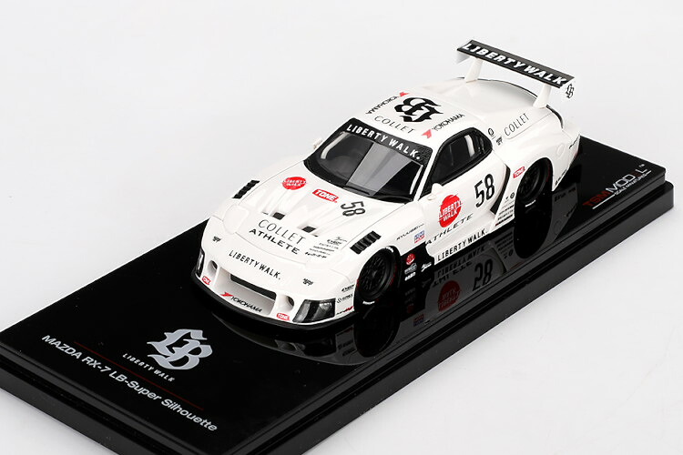TSM 1/43 マツダ RX-7 LB 百貨店影ぼうし #58 2025 白いことTSM 1:43 Mazda RX-7 LB Super Silhouette N58 2025 White