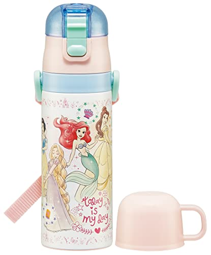 スケーター(Skater) 子供用 ステンレス 水筒 2way 直飲み 470ml コップ飲み 430ml プリンセス 23 子供に優しい軽量タ