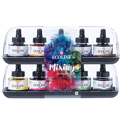 Ecoline ターレンスジャパン(Talens Japan) エコラインカラーインク 10色セット T1125-9902 30ml