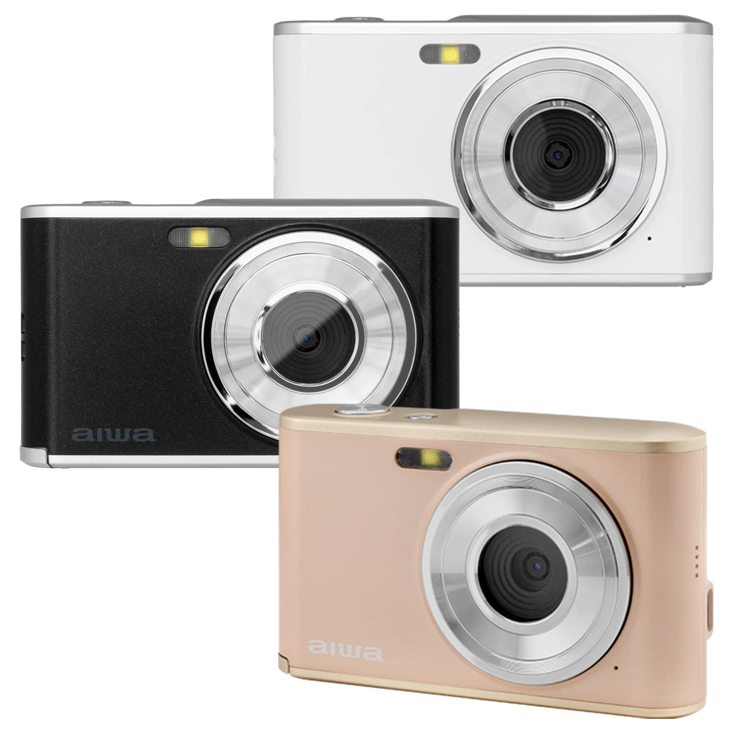 期間限定ポイント10倍【aiwa公式】コンデジ コンパクトデジタルカメラ 自撮り 軽量 旅行 aiwa cam DCB 1,300万画素CMOSセンサー 2.8インチIPS 電子手ブレ補正 オートフォーカス 4倍デジタルズームタイムラプスなど多彩な撮影モード 型番：JA4-DCM0001-D｜aiwaダイレクト店