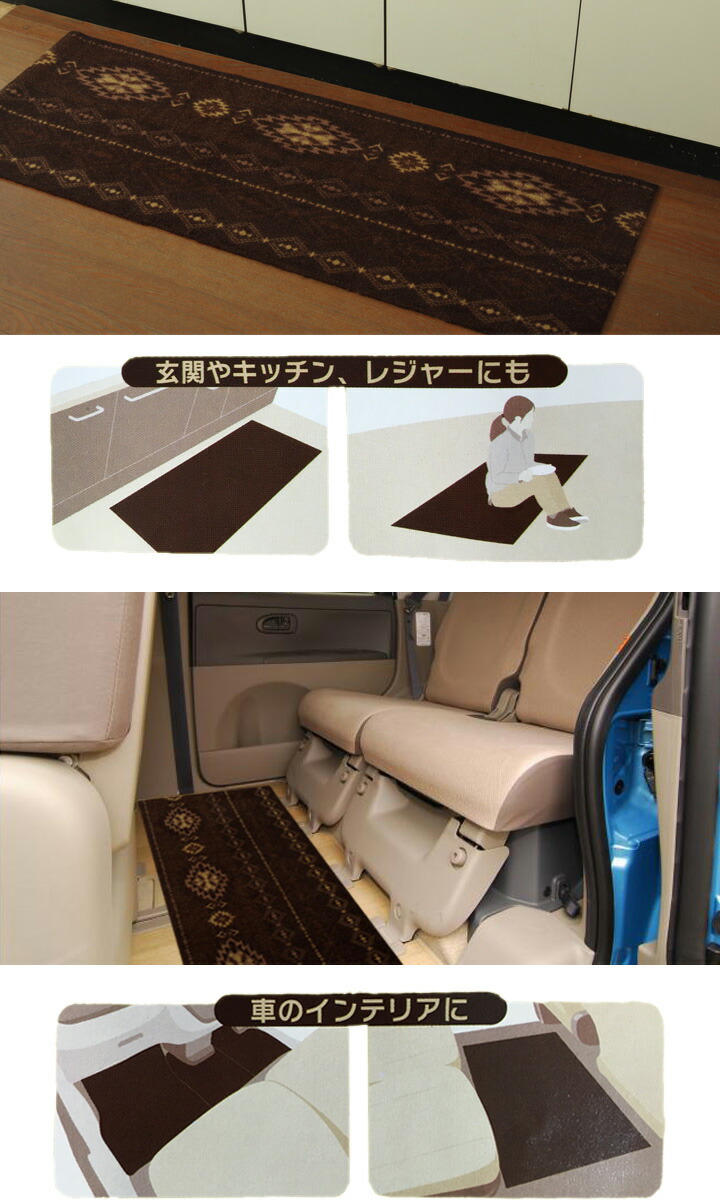 楽天市場 フリーマット ミロ サイズ 約45 125cmカー用品 車 マット ノルディック フロアマット 汎用マット キッチン マット 玄関マット カーマット アイズインテリアショップ