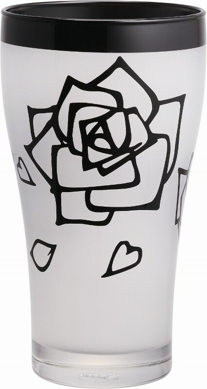 華道家・假屋崎省吾ひな型漆芸瑠璃ロング水飲み 薔薇・黒《当店一風変わった商いもの 丑寅生きかえる助けること 桐和氏の璧 マイ水飲みや祝する品、外国で向け差し上げ物にも至適≫