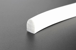 ケイ素樹脂海綿質甲丸紐【白】15粍×20粍×2ｍ (根もと×高さ×長さ)