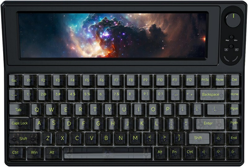 AJAZZ日本公式 国内正規品 AKP846 10.1インチカラータッチパネル付き メカニカルキーボード 84キー 75% 金属ノブ付き 有線USB-C ギフト軸 ホットスワップ対応 5層ガスケット Windows/Mac ゲーマー ライブ配信者 クリエイター ゲーム オフィスに最適 QMK、VIA対応｜AJAZZ公式ストア 21,453円