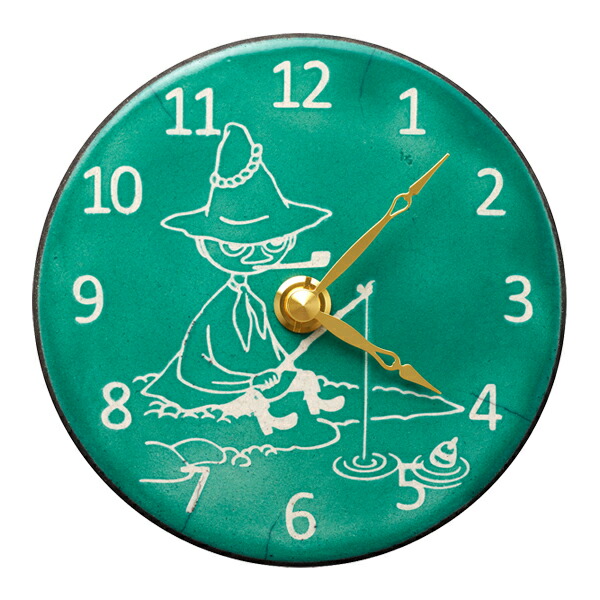 半額! ●リズム時計 アントニオ ザッカレラ イタリア製陶器時計スナフキン Pottery Clock ZC969MT05
