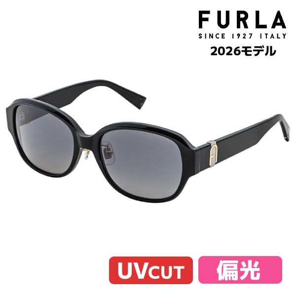 2026モデル■FURLA フルラ【偏光レンズ UVカット サングラス Jモデル】アイウェア UVカット カラーレンズ グラデーションレンズ セルフレーム レディース ドライブ 旅行 デイリー 紫外線対策 まぶしさ軽減 シャイニーブラック SFUA39J-700P【楽ギフ_包装選択】オプチカル