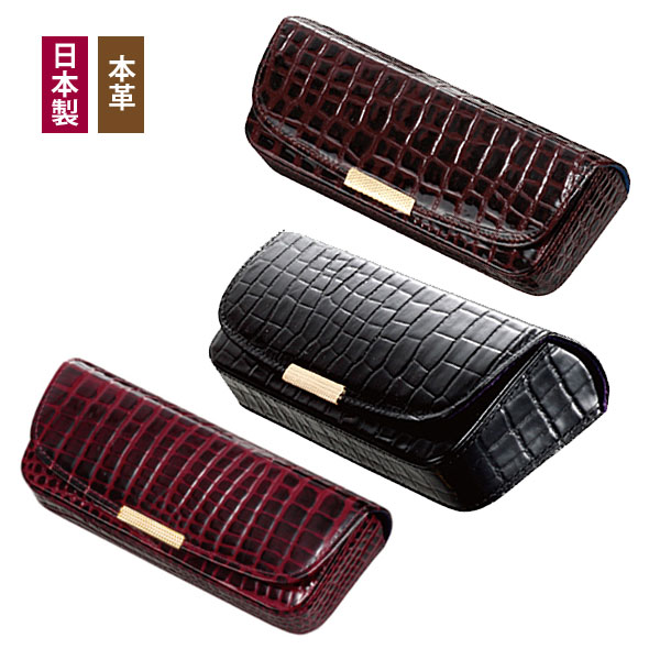 楽天市場】【日本製 牛ヌメ革 メガネケース ベルト通し付き】本革