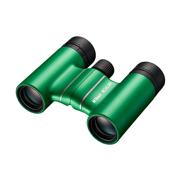 ■Nikon ニコン　双眼鏡【アキュロン T02　8×21　倍率8倍　ダハプリズム】センターフォーカス　オペラグラス　シンプル　おしゃれ かわいい　レジャー　コンサート ライブ　スポーツ　旅行　自然　観察　観劇　観戦　グリーン　071150　[後払不可]【楽ギフ_包装選択】パール