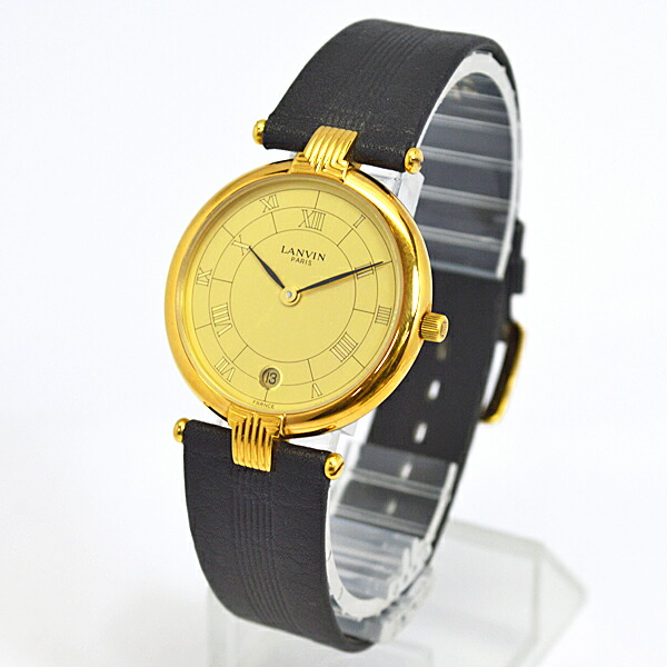 楽天市場】ランバン LANVIN メンズ 腕時計 金 ゴールド 文字盤 黒