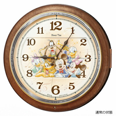 ■SEIKO　セイコー　ディズニータイム　からくり時計　掛時計 【ミッキー＆ミニー 電波時計】メロディ付　FW587B【楽ギフ_包装選択】.