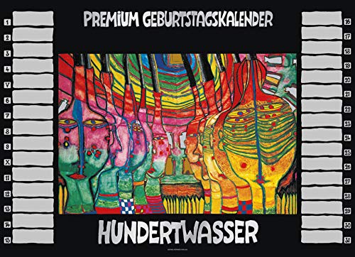 【中古】【未当て嵌める・未開封品】Hundertwasser Premium Geburtstagskalender