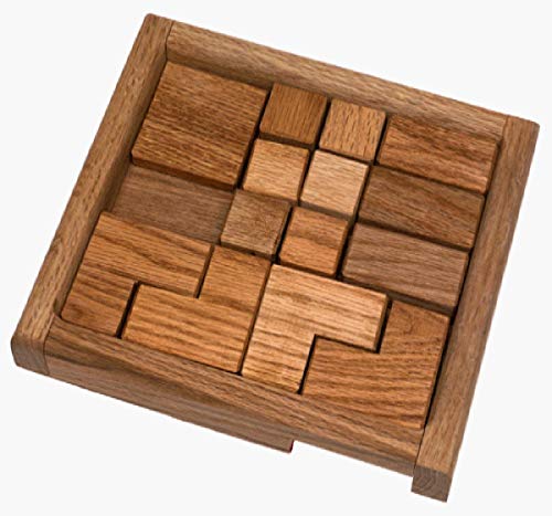 【中古】【未使用・未開封品】Square Root Games 0009 Dirty Dozen Puzzle in Natural Finish Solid Hardwood