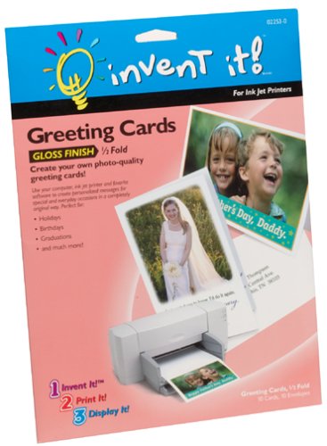 【中古】【未使用・未開封品】Invent It! Half Fold Gloss Finish Greeting Cards by N/A [並行輸入品]