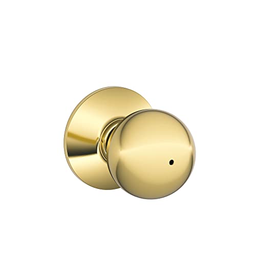 【中古】【未当て嵌める・未開封品】Schlage F40ORB605 Orbit Privacy Knob, Bright Brass by Schlage Lock Company